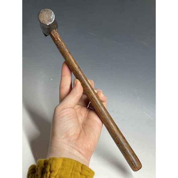 Antique 3.5" HEAD 11" Overall Jeweler Watch Makers Silversmith Hammer Chasing - Picture 9 of 13